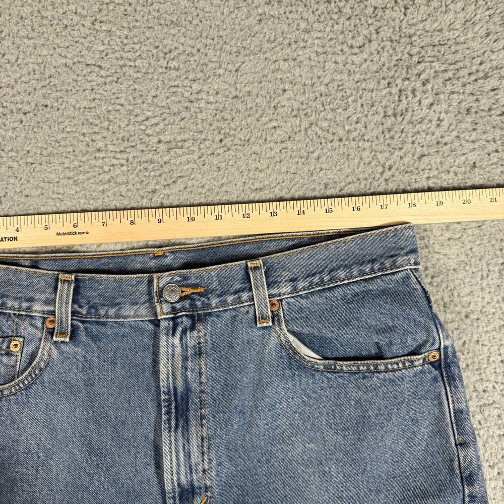 Levis 505 Jeans Shorts Mens 36 Medium Wash Denim Jorts 9in Regular Fit Straight - Picture 5 of 10